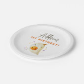 Spooky One Schattige Halloween 1e verjaardagsfeest Papieren Bordje (Gekanteld)