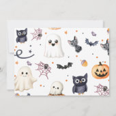 Spooky One Schattige Halloween Ghost 1st Birthday  Kaart (Achterkant)