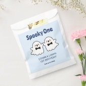 Spooky One Schattige Twin Boys Halloween 1st Birth Bedankzakje (Gezegeld)