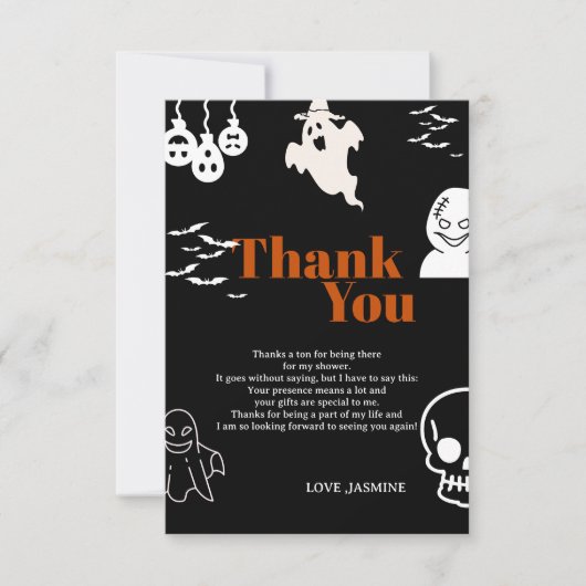 Spooky One Verjaardag Bedankkaart (Voorkant)