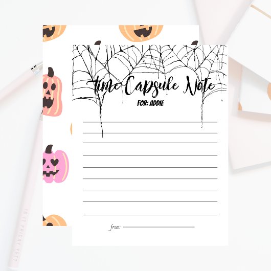 Spooky One | Verjaardag Tijd Capsule Opmerking | r Notitiekaartje