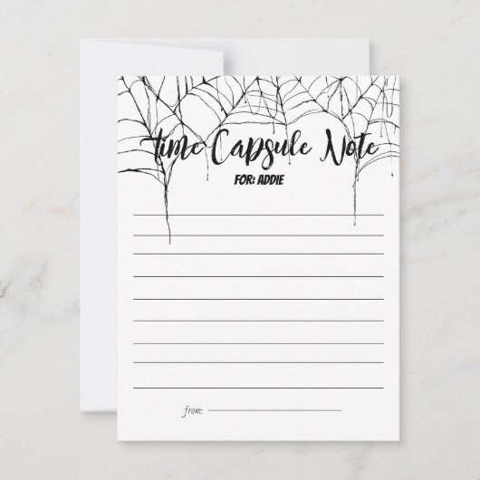 Spooky One | Verjaardag Tijd Capsule Opmerking | r Notitiekaartje (Voorkant)