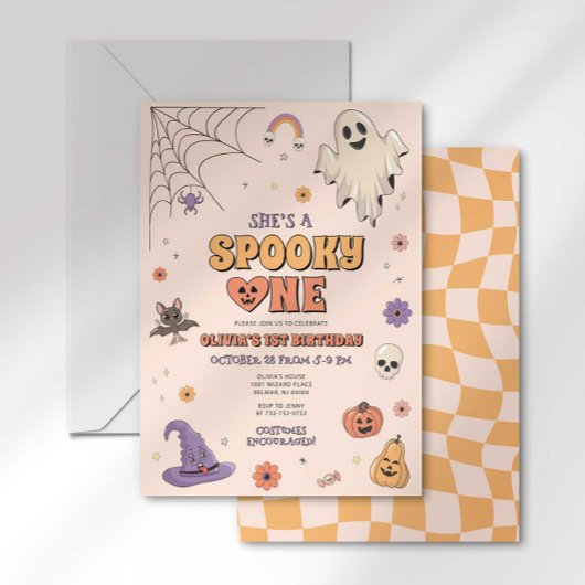 Spooky One verjaardagsuitnodiging Kaart