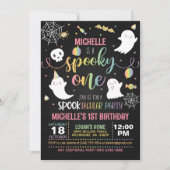 Spooky One Verjaardagsuitnodiging - Meisje (BK/Pas Kaart (Voorkant)