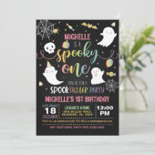 Spooky One Verjaardagsuitnodiging - Meisje (BK/Pas Kaart (Staand voorkant)