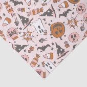 Spooky ontwerp met pompoenen, geesten en vleermuiz tissuepapier (Detail)