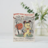 Spooky-ooky Historical Halloween Card Briefkaart (Staand voorkant)