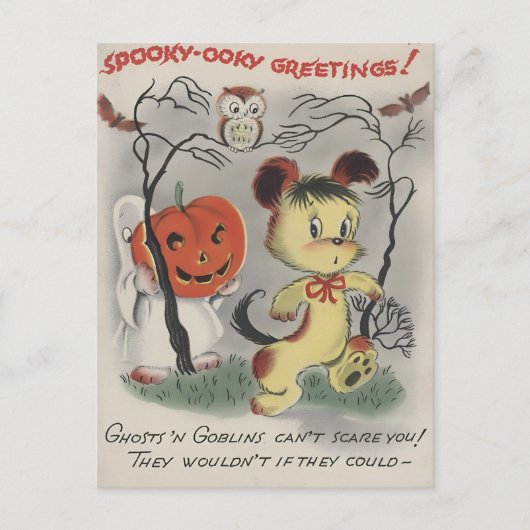Spooky-ooky Historical Halloween Card Briefkaart (Voorkant)