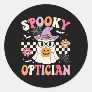 Spooky Optician Halloween Eye Doctor Halloween Opt Ronde Sticker