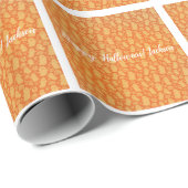 Spooky Oranje Ghosts Halloween Cadeaupapier (Rol Hoek)