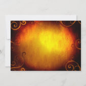 Spooky Oranje Trick or treat Halloween Party Kaart (Achterkant)