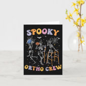 Spooky Ortho Crew Halloween Dancing Orthopedische Kaart (Gele Bloem)