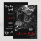 Spooky oud Boerderij Halloween feestuitnodiging Kaart (Voorkant / Achterkant)