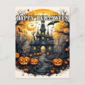 Spooky oud spookhuis Halloween Briefkaart (Voorkant)