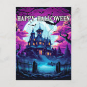 Spooky oud spookhuis Halloween Briefkaart (Voorkant)