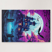 Spooky oud spookhuis Halloween Legpuzzel (Horizontaal)