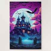 Spooky oud spookhuis Halloween Legpuzzel (Verticaal)