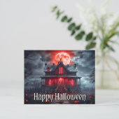 Spooky oude spookhuis | Happy Halloween Briefkaart (Staand voorkant)