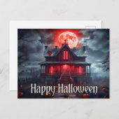 Spooky oude spookhuis | Happy Halloween Briefkaart (Voorkant / Achterkant)