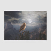 Spooky Owl en Full Moon Halloween Tissuepapier (Voorkant)