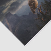 Spooky Owl en Full Moon Halloween Tissuepapier (Detail)