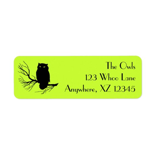Spooky Owl Etiket (Voorkant)