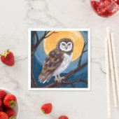 Spooky Owl | Full Moon Happy Halloween Servet (Insitu)