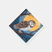 Spooky Owl | Full Moon Happy Halloween Servet (Hoek)