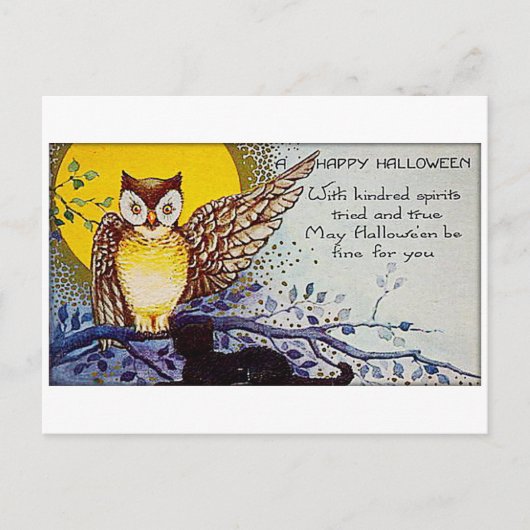 Spooky Owl  Halloween Briefkaart (Voorkant)