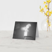 Spooky Owl Halloween Kaart (Gele Bloem)