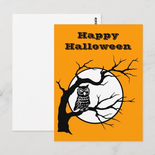 Spooky Owl in de boom Briefkaart (Voorkant / Achterkant)