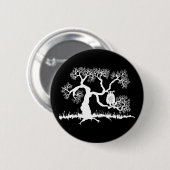 Spooky Owl In Tree Ronde Button 5,7 Cm (Voorkant /achterkant)