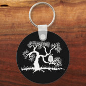Spooky Owl In Tree Sleutelhanger (Voorkant)