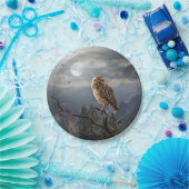 Spooky Owl Moon Graphic Papieren Bordje (Feest)
