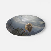 Spooky Owl Moon Graphic Papieren Bordje (Gekanteld)