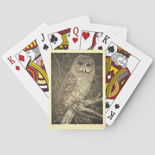  Spooky Owl Pokerkaarten (Achterkant)