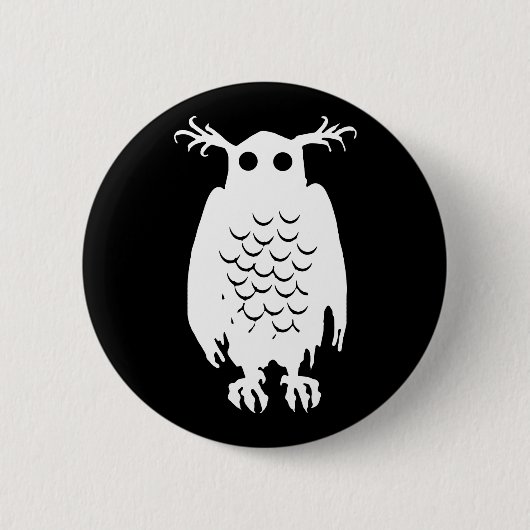 Spooky Owl Ronde Button 5,7 Cm (Voorkant)