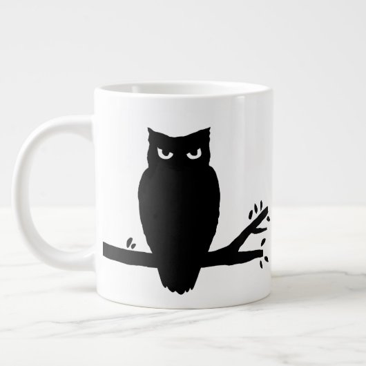 Spooky Owl Silhouette Grote Koffiekop (Links)