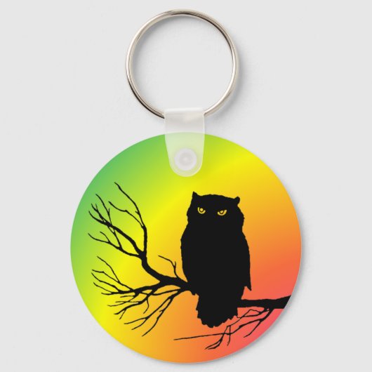 Spooky Owl Sleutelhanger (Voorkant)