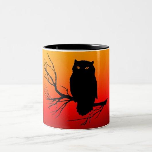 Spooky Owl Tweekleurige Koffiemok (Center)