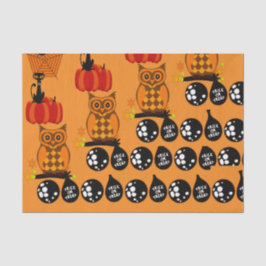 Spooky Owls Halloween Trick or treat Balls Tissuepapier