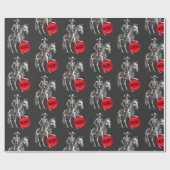 Spooky Paardrijden Skelet Cowboy Cadeaupapier (Vlak)