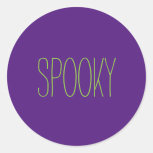 Spooky paars groene Halloween handgeschreven Ronde Sticker