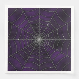 SPOOKY PAARS SILVER HALLOWEEN SPIDER WEB SERVET