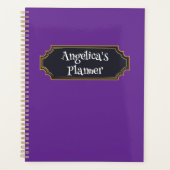 Spooky Paarse aangepaste naam Planner (Voorkant)