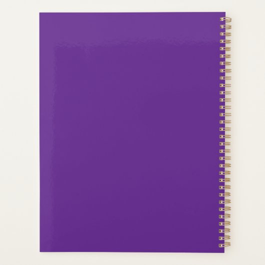 Spooky Paarse aangepaste naam Planner (Achterkant)