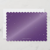 Spooky Paarse Diamond Spider Web Halloween Party Kaart (Achterkant)