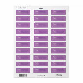 Spooky paarse geest grappig Halloween adres Etiket (Full Sheet)