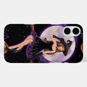 SPOOKY PAARSE & ORANJE HALLOWEEN  VROUW Case-Mate iPhone CASE (Achterkant (horizontaal))