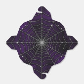 SPOOKY PAARSE SILVER HALLOWEEN SPIDER WEBS BEDANKDOOSJES (Uitgevouwen)